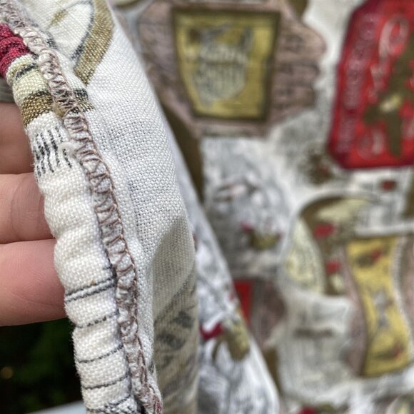 Colonial Print Twin Bedspread Coverlet Thin Americana Homemade Farmhouse - Picture 9 of 10